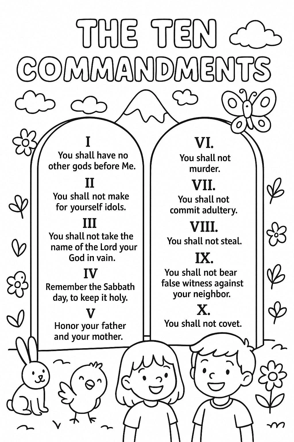 10 Commandments Printable
