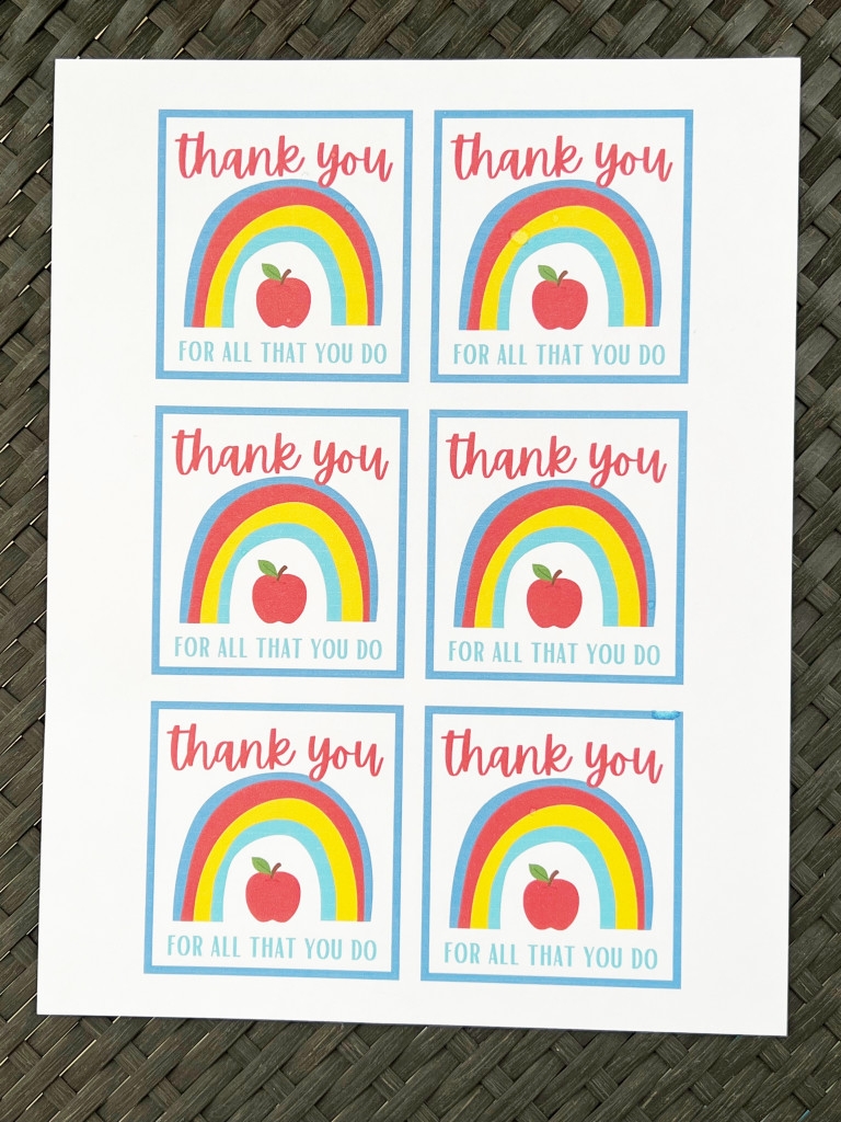 Teacher Appreciation Free Printables