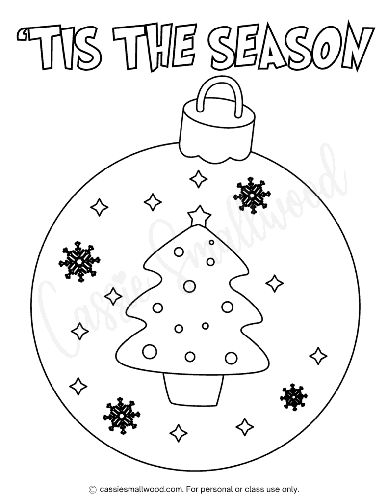 Printable Christmas Tree With Ornaments