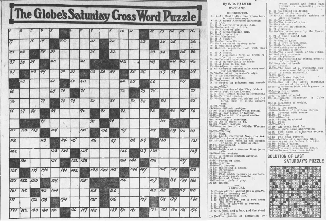 Boston Globe Sunday Crossword Printable