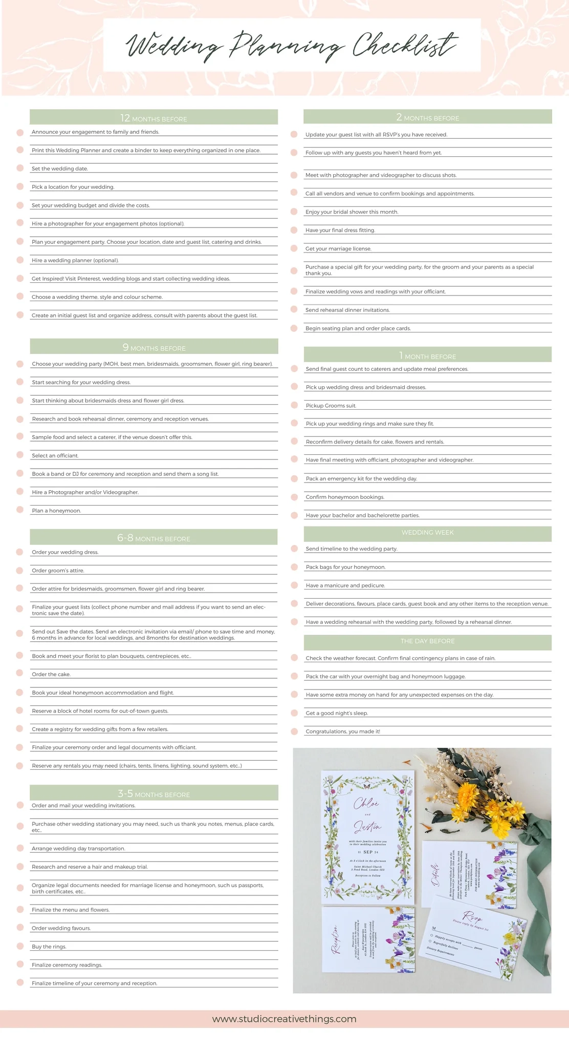 The Ultimate Free Printable To Do List For Wedding amp Planner 