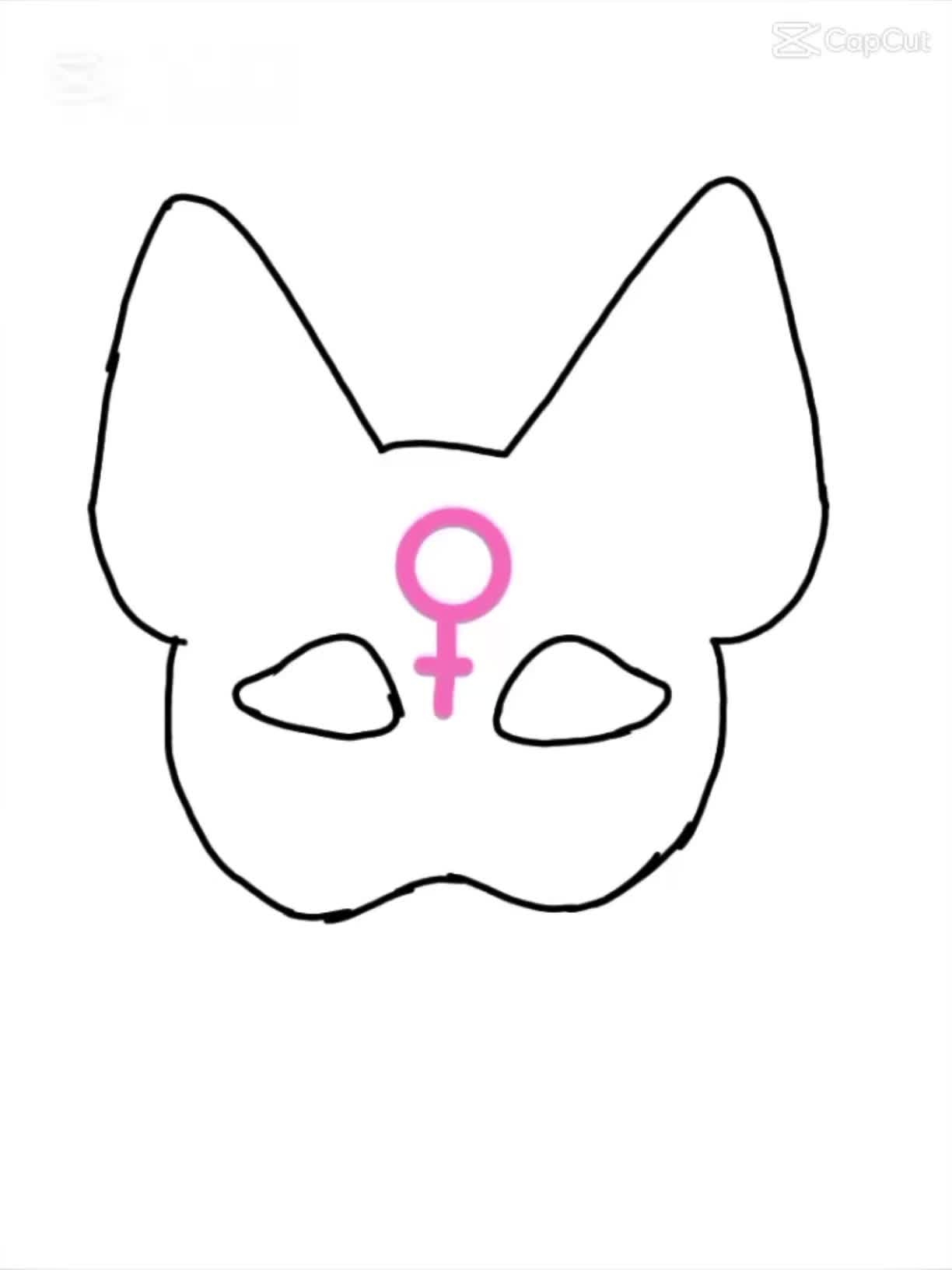 Therian Cat Mask Template