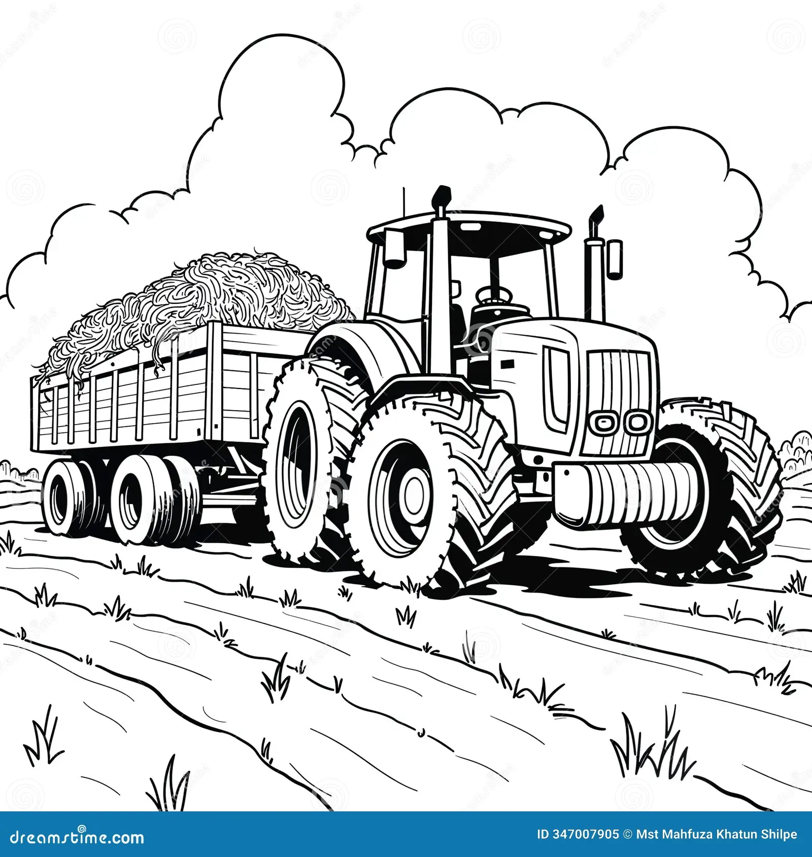 Coloring Tractor Pages