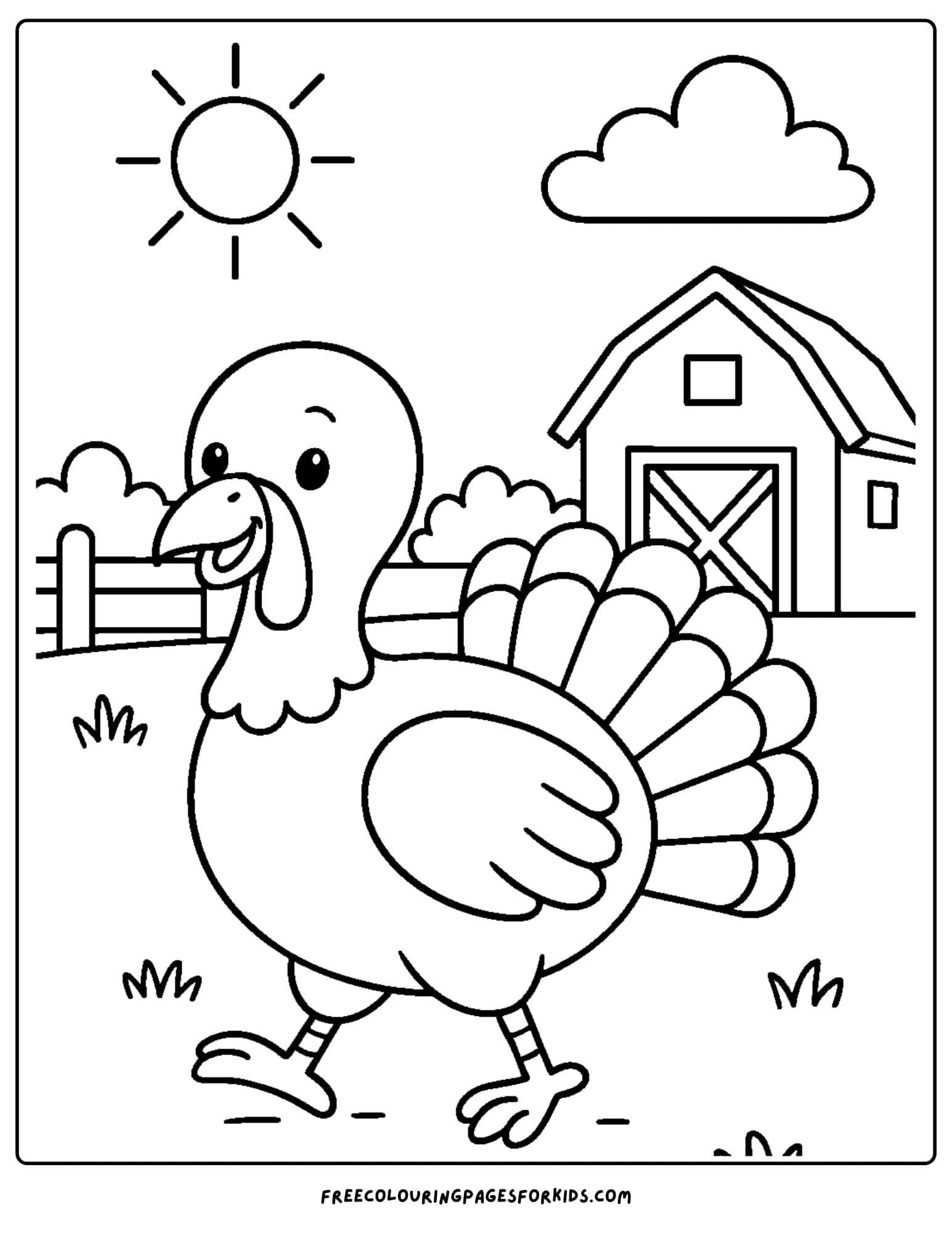 Free Turkey Coloring Pages Printable