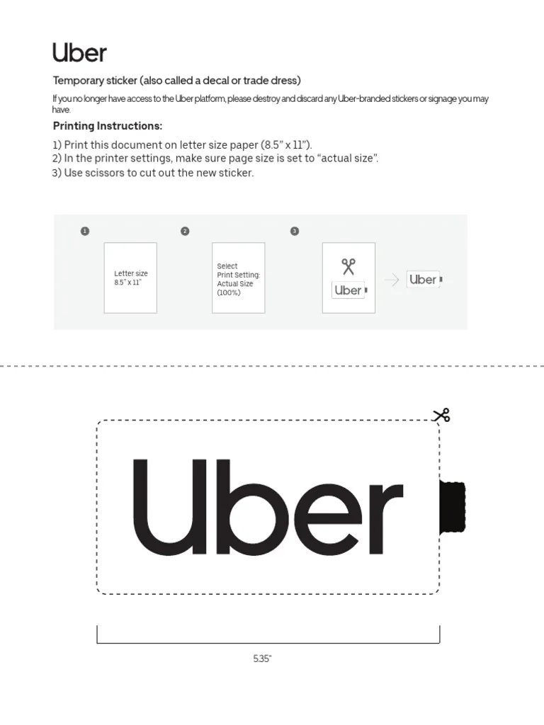 Uber Sticker PDF