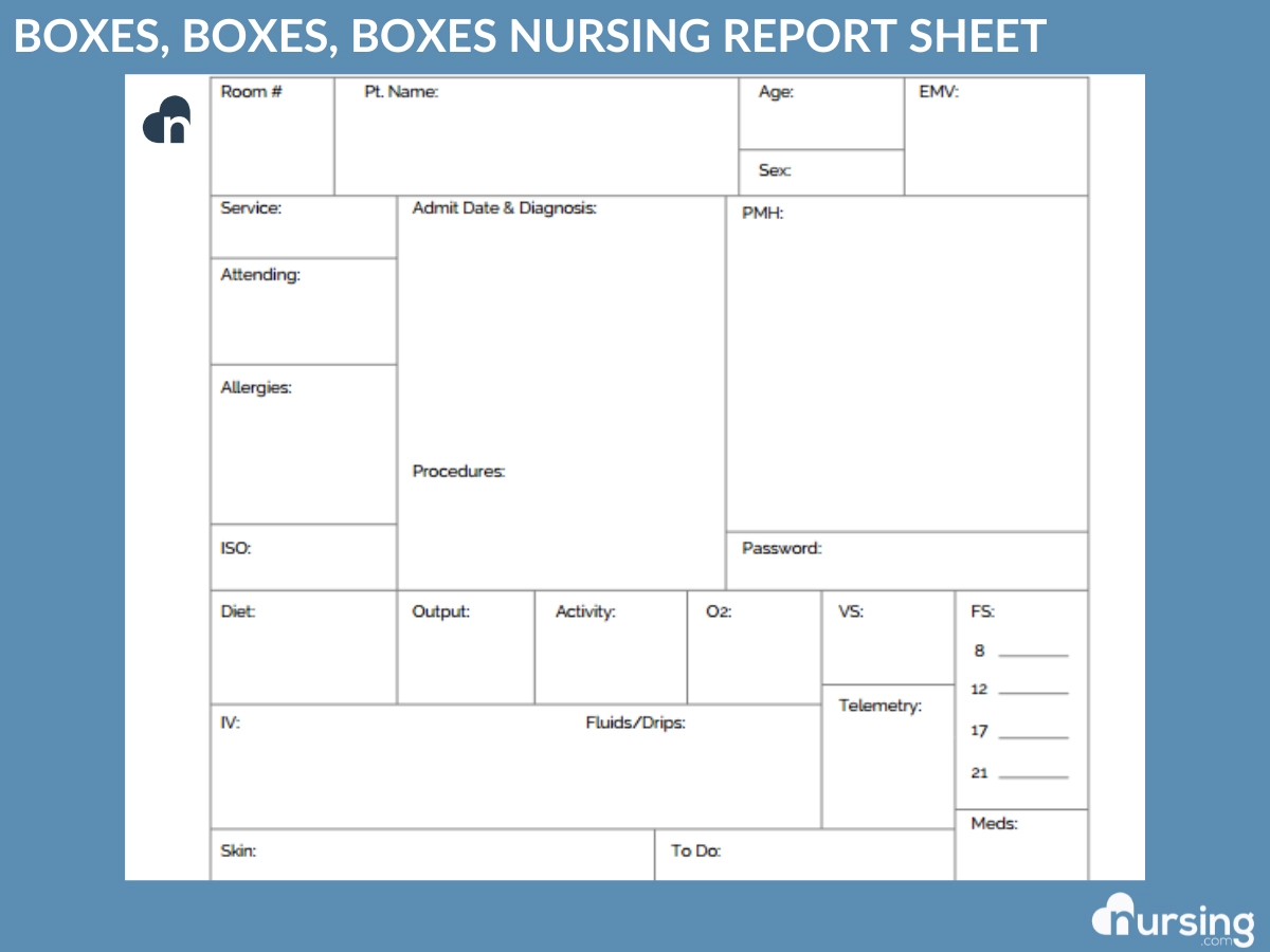 Ultimate Nursing Report Sheet Database amp Free Downloads