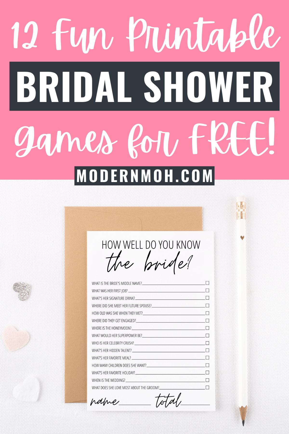 Free Printable Bridal Shower Games