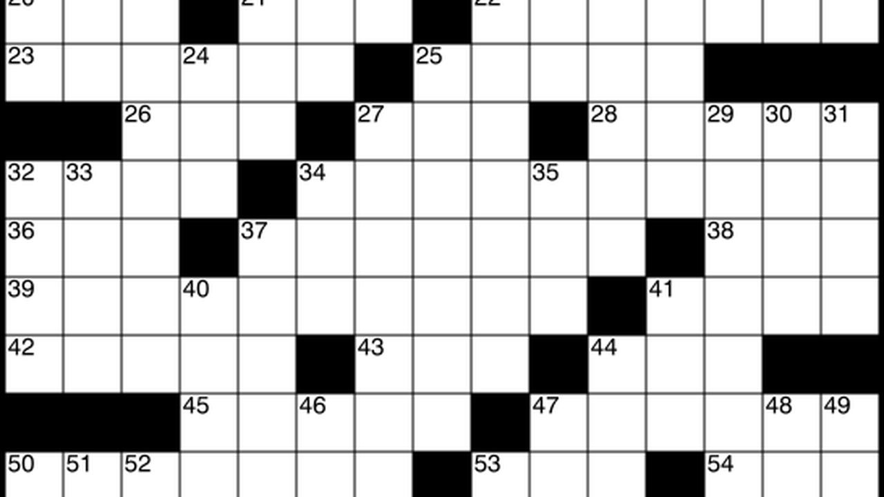 Universal Crossword Puzzle Printable