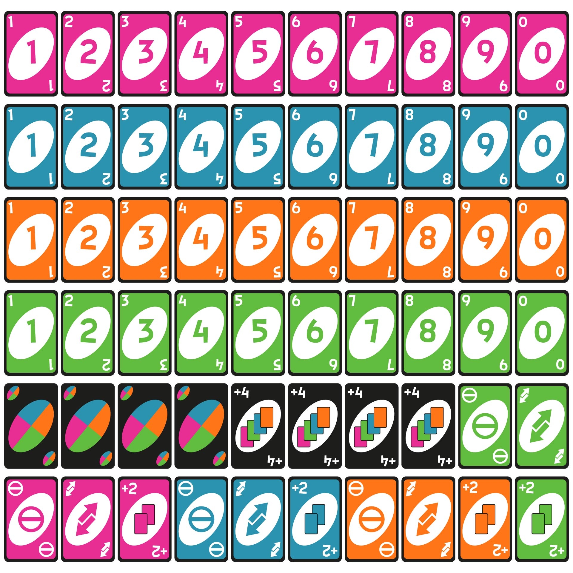 Printable Uno Game