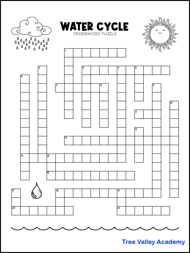 Science Crossword Puzzles Printable
