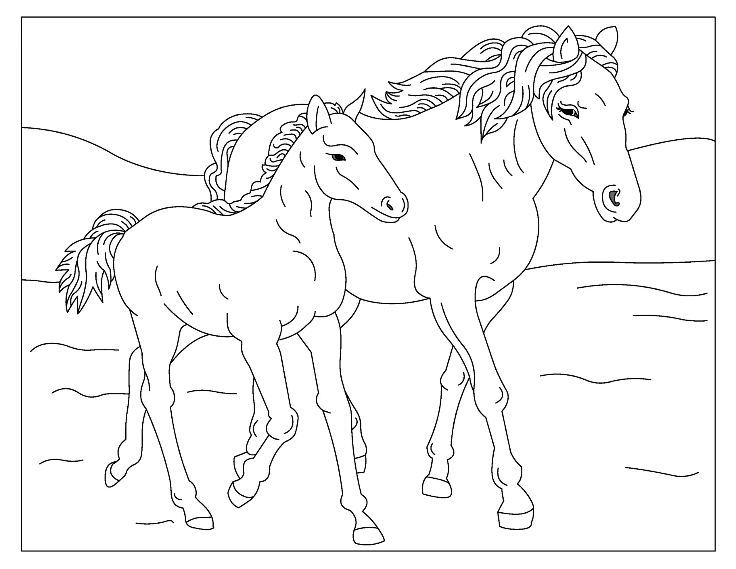 Printable Coloring Pages Of Horses